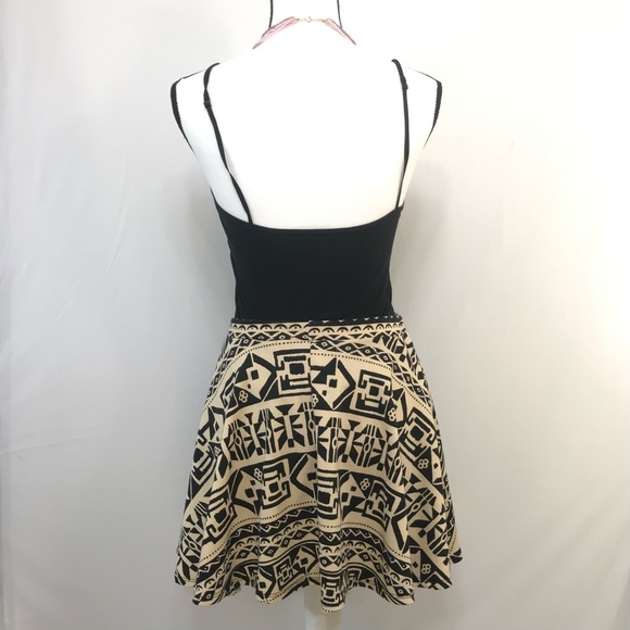 Vizio Cream colored Skirt w Black Pattern, large - Picture 3 of 8